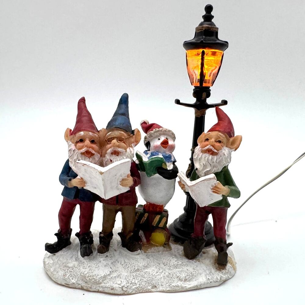 Elf Gnome Christmas Village Accessory Lemax ? Lighted Street Light